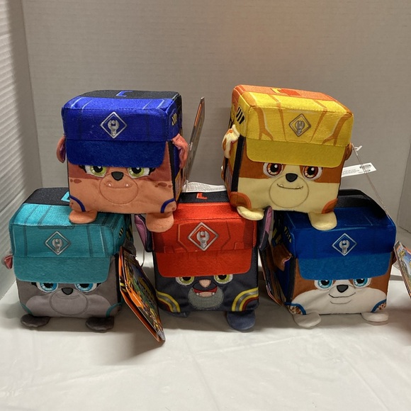 Rubble & Crew 4” Cube Shaped Plush Toy Nickelodeon’s Paw Patrol Lot of 5 New - Picture 6 of 6